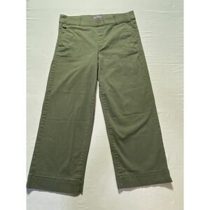 Gloria Vanderbilt Womens Green Capri Pants Cotton Stretch Cropped 26 Inseam